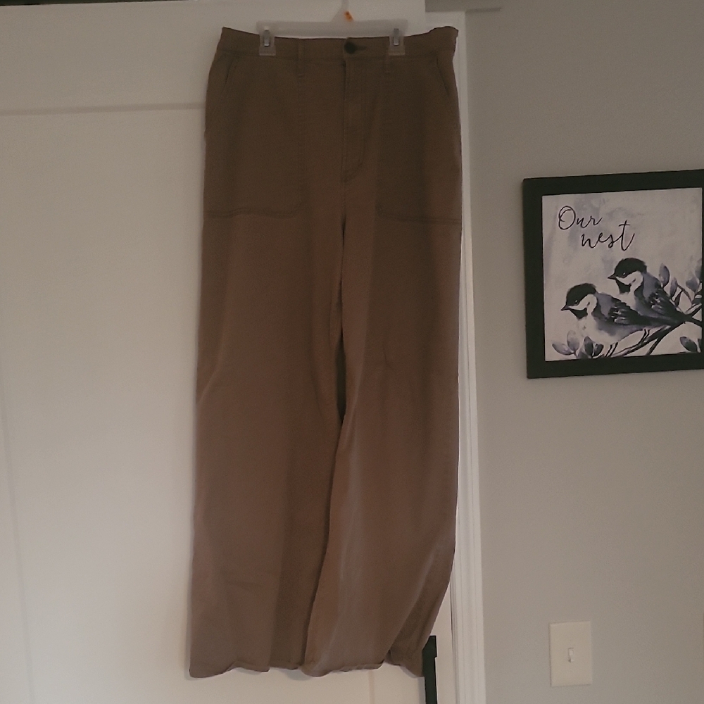 a.n.a Brown Wide Leg Pants Casual Comfort